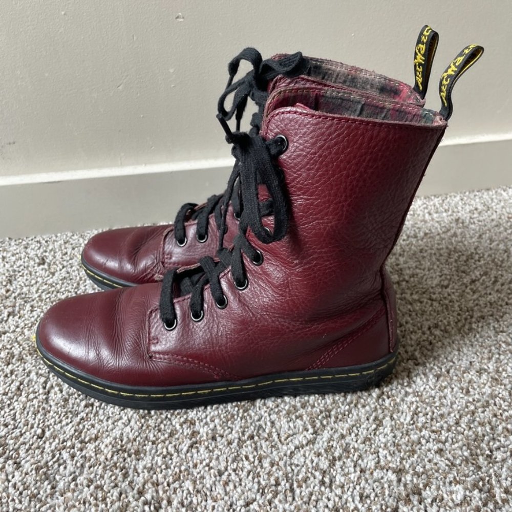 Dr Martens | Stratford Lace Up Boots in Oxblood - Picture 2 of 16